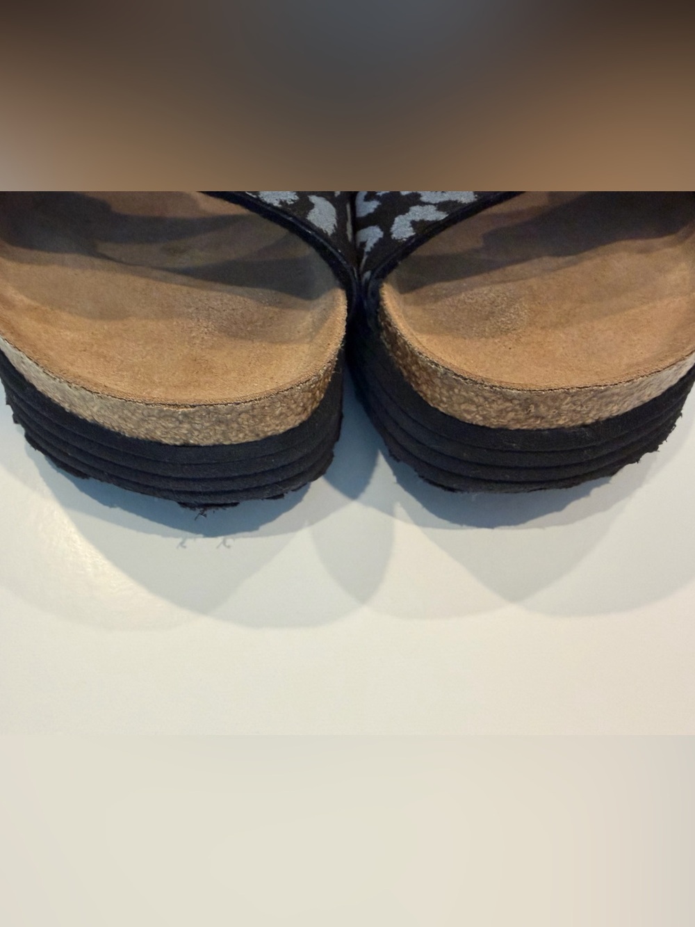 Birkenstock Papillio Arizona Grooved Platform Leopard Print Slide Sandals 37 - Picture 4 of 10